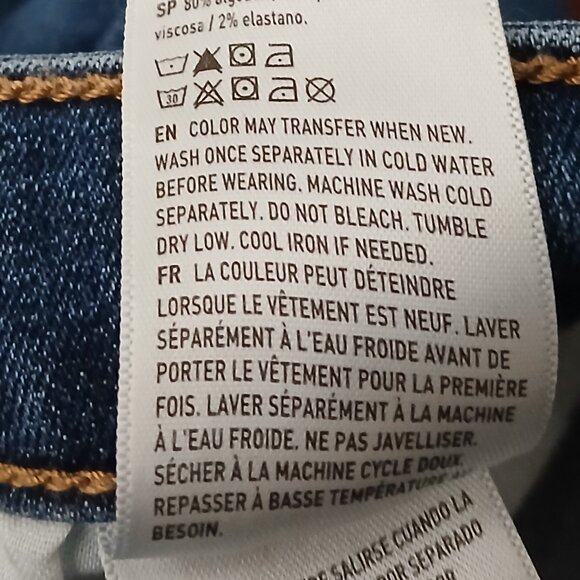 American Eagle Jeans Size 10 Super High Rise Slit Flare Blue Denim Stretch - Picture 12 of 12